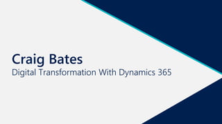 Craig Bates
Digital Transformation With Dynamics 365
 