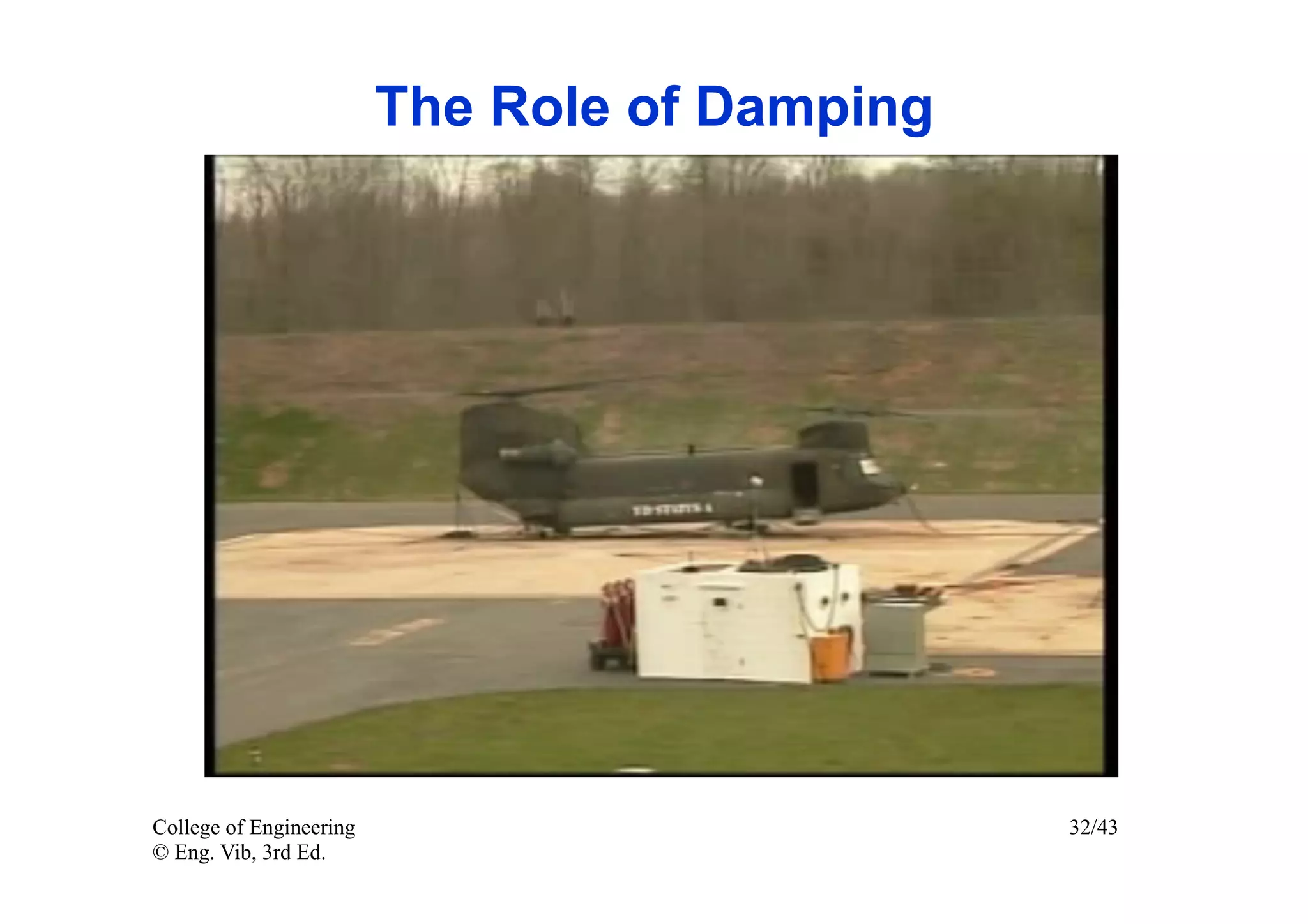 The Role of Damping




College of Engineering                         32/43
© Eng. Vib, 3rd Ed.
 