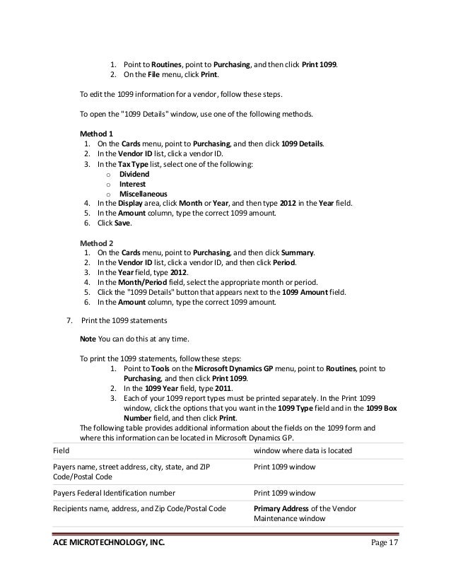 Dynamics GP 10 and 2010 year end closing procedures