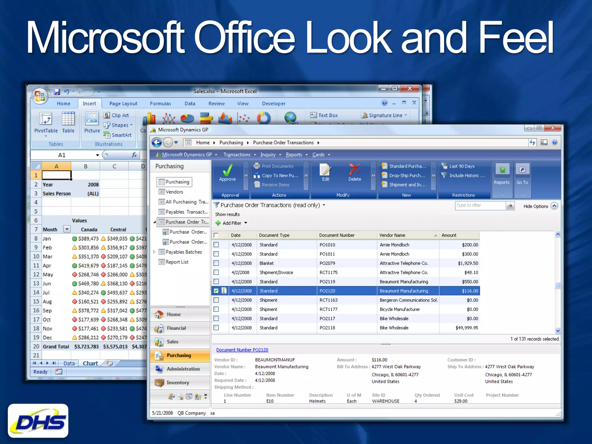 Microsoft Office Look and Feel
 