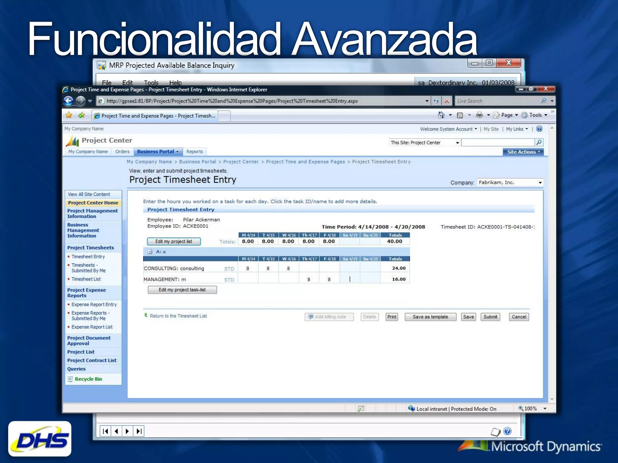 Funcionalidad Avanzada
 
