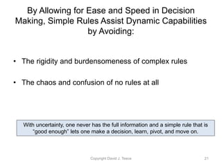 Dynamic Simplicity: Are Simple Rules Sufficient for Competing in the ...