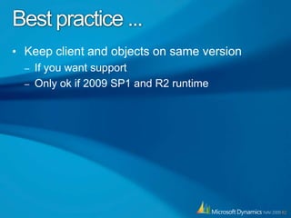 What’s new in NAV 2009 R2Development, Integration & Installation