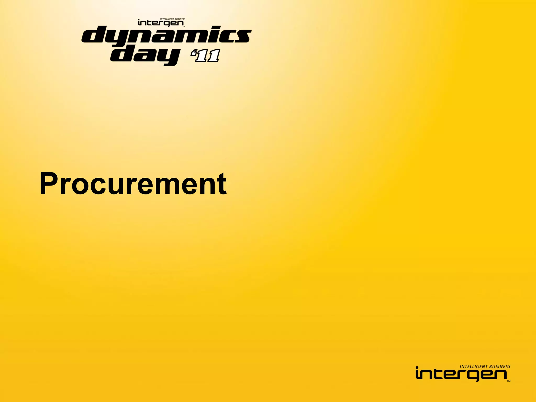 Procurement
 