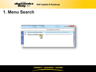 NAV Update & Roadmap



1. Menu Search
 