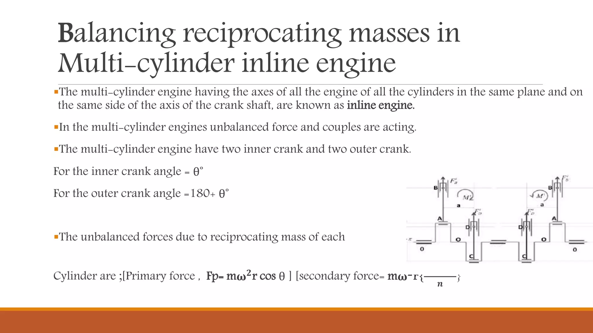 Dynamics of reciprocating masses | PPTX
