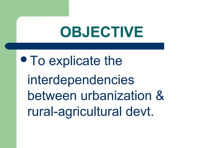Dynamics of rural urban linkages | PPT