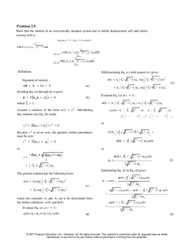 dynamics of structures 5th edition chopra solutions manual w 4 form nj