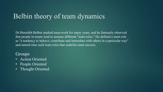 Dynamics of teamwork