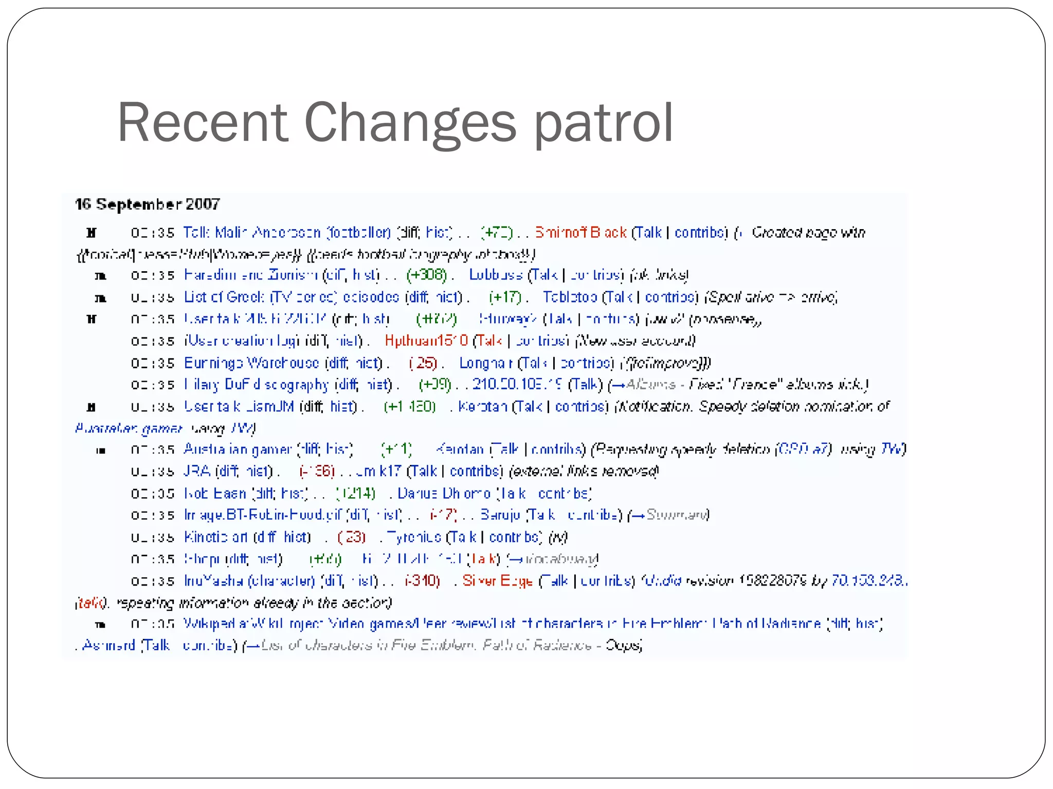 Recent Changes patrol 
