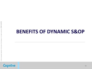 Implementing Dynamic S&OPData Mining integration into the S&OP process Analysis of consumer buying behaviors to make operational decisions16