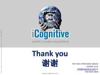 Dynamic S&OP provides deep analysis and forecast to respond to a volatile environment and leverage supply chain productivity21