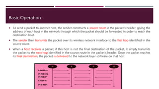 Dynamic source routing in ad hoc wireless networks | PPTX