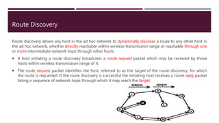 Dynamic source routing in ad hoc wireless networks | PPTX