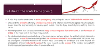 Dynamic source routing in ad hoc wireless networks | PPT