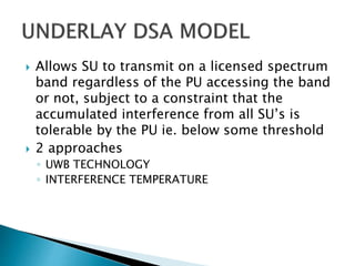 Dynamic spectrum access | PPTX