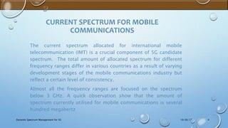 Dynamic Spectrum Management for 5G | PPTX