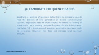 Dynamic Spectrum Management for 5G | PPTX
