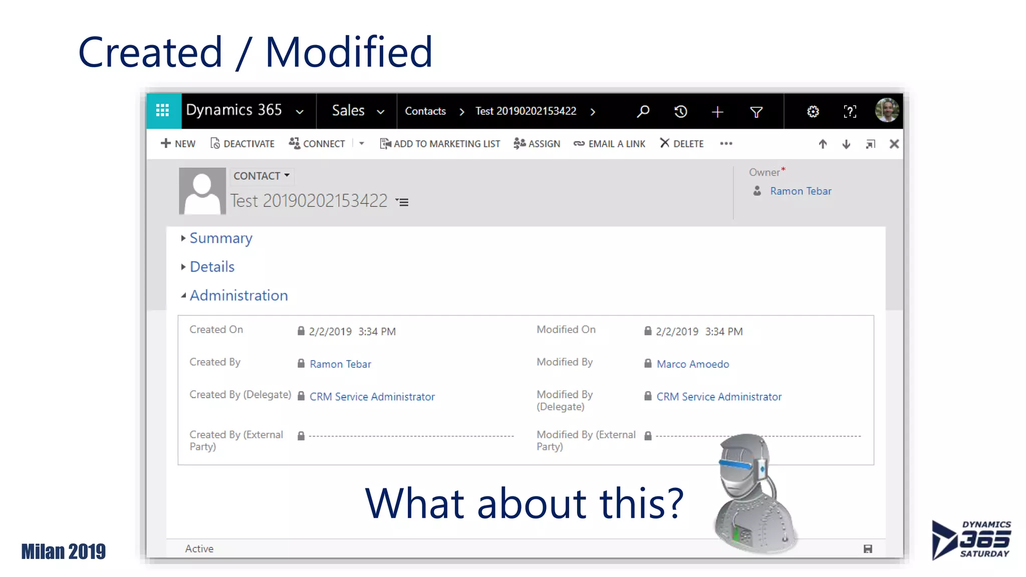Milan 2019
Created / Modified
What about this?
 