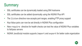 Dynamic SSL Certificates and Other New Features in NGINX Plus R18 and ...