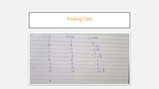 Finding Cost
 