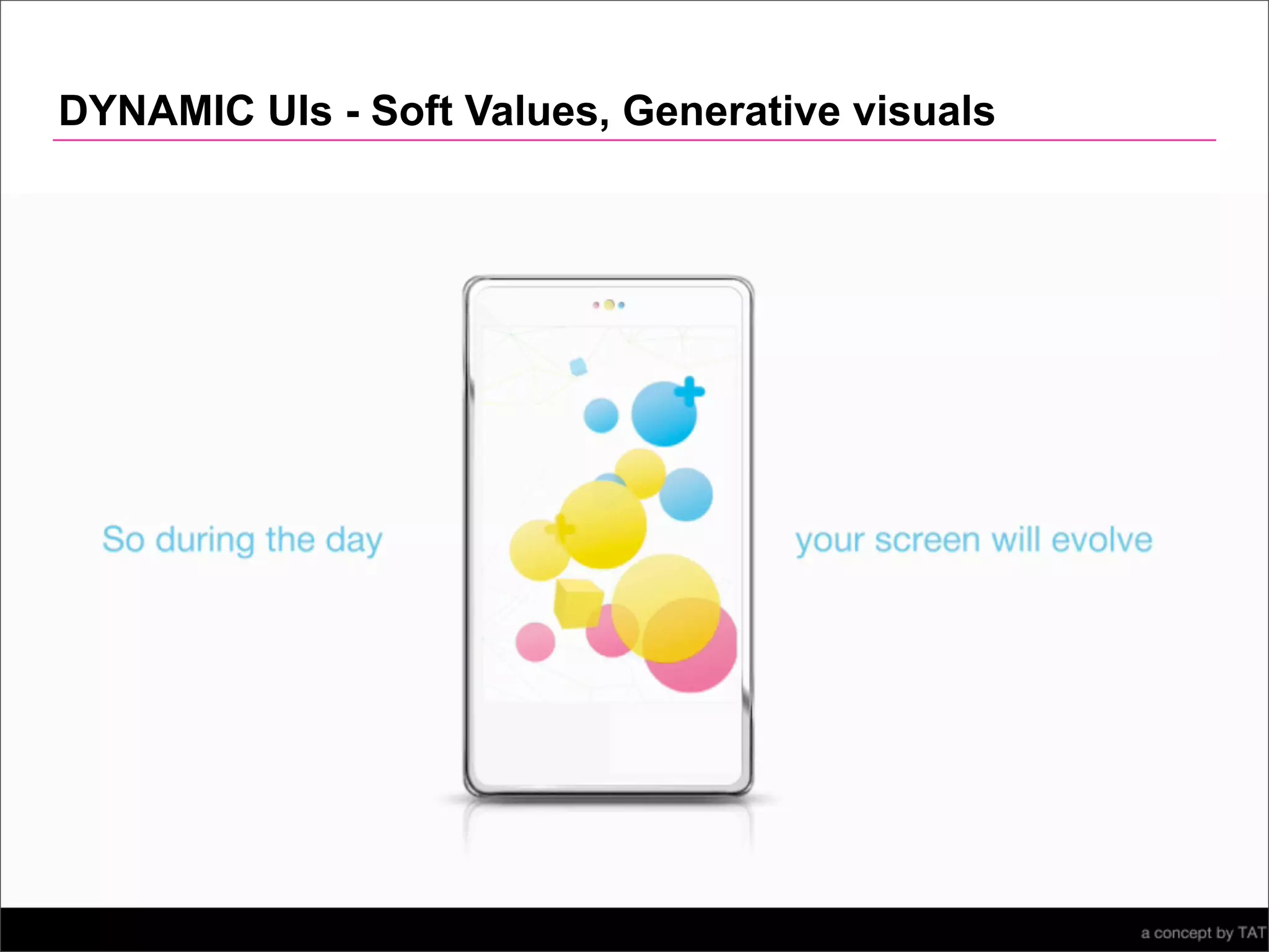 DYNAMIC UIs - Soft Values, Generative visuals
 