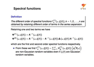 Spectral functions
 
