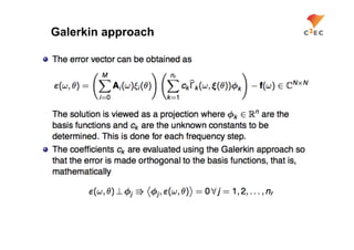 Galerkin approach
 