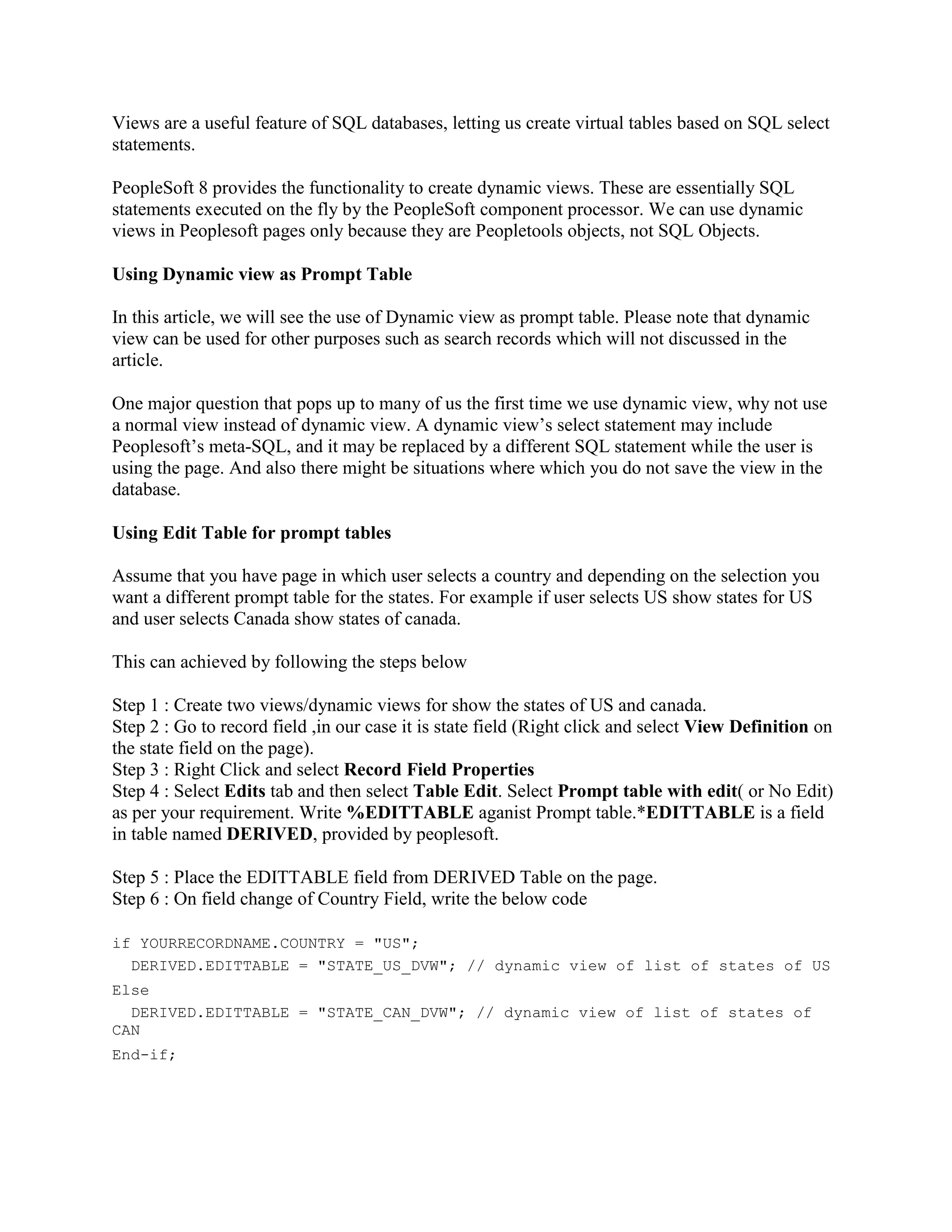 Dynamic view pdf