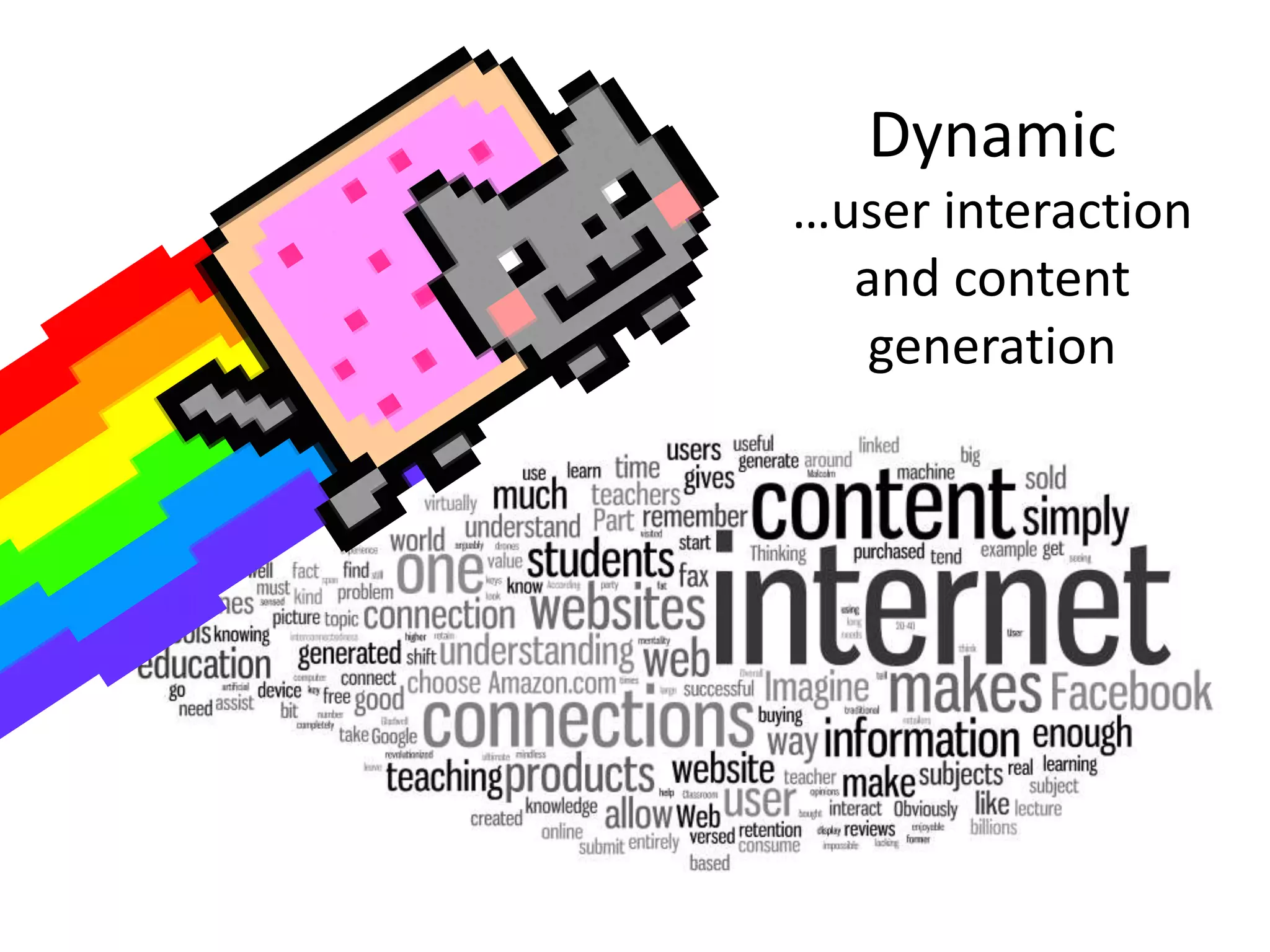 Dynamic
…user interaction
and content
generation