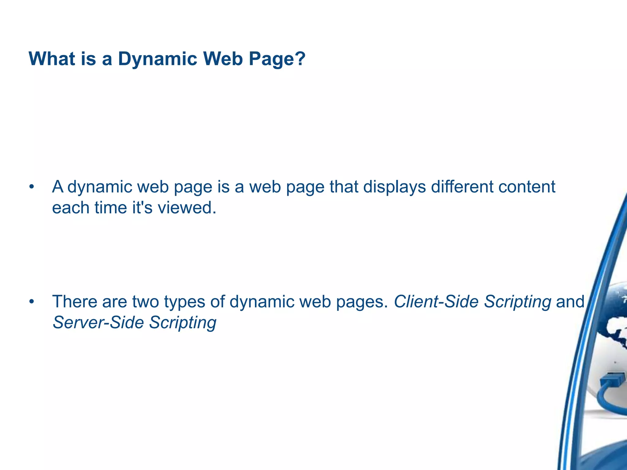Dynamic web | PPT