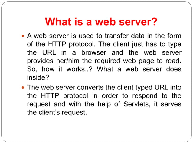 Dynamic web pages in java | PPT