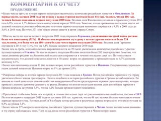  На отдельном слайде  показаны доли стран в первом полугодии 2008, 2009, 2010 и 2011 годов, а также процентное изменение доли страны в первом полугодии 2011 года по отношению к первому полугодию 2010 года. Данные представлены как в табличной форме так и в форме сравнительной диаграммы.