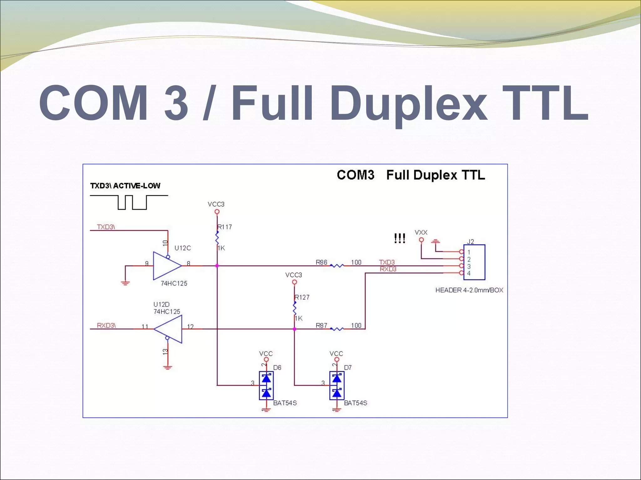 COM 3 / Full Duplex TTL
 