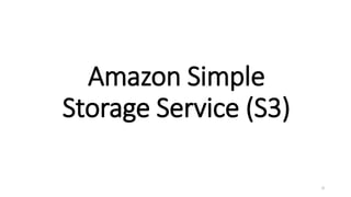 Amazon Simple
Storage Service (S3)
0
 