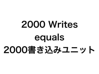 2000 Writes
equals
2000書き込みユニット
 