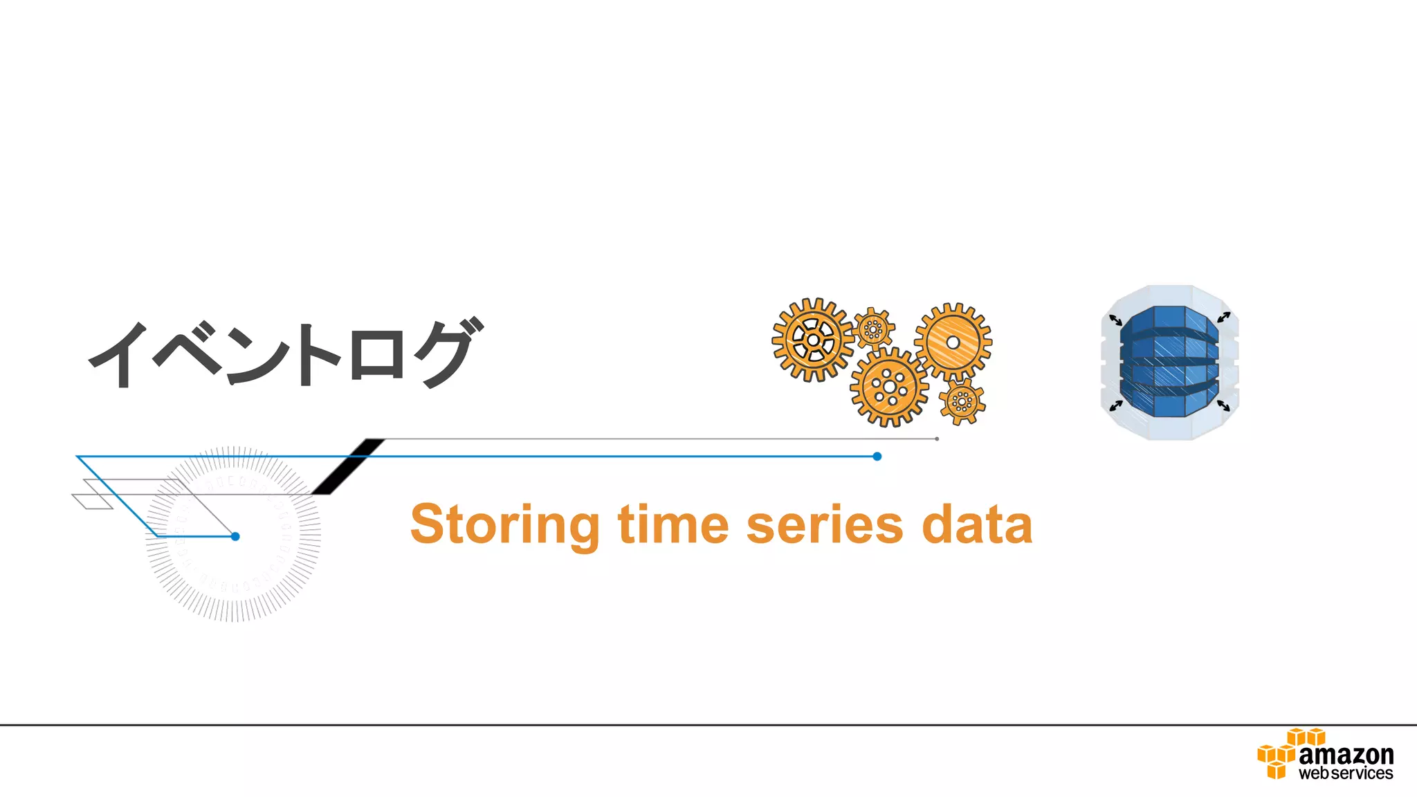 イベントログ
Storing time series data
 