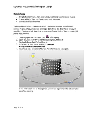 Dynamo visual programming for design | PDF