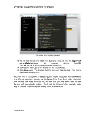 Dynamo visual programming for design | PDF