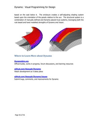 Dynamo visual programming for design | PDF