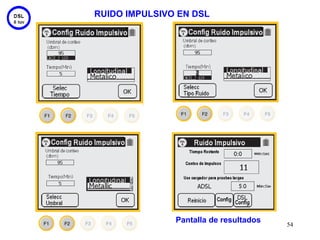 RUIDO IMPULSIVO EN DSL




               Pantalla de resultados
                                        54
 