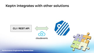 Performance Engineering Masterclass
Keptn integrates with other solutions
CLI / REST API
 