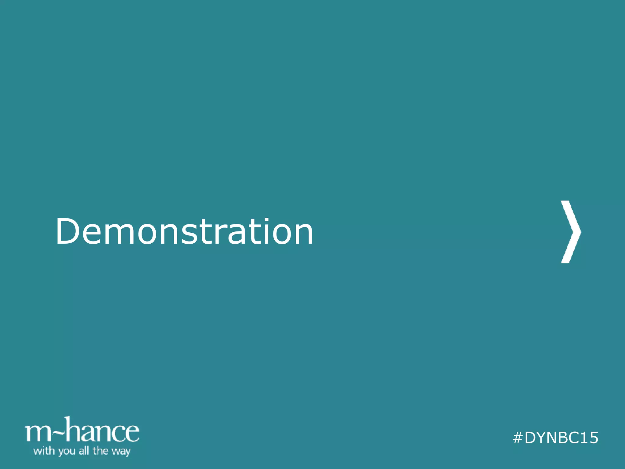 #DYNBC15
Demonstration