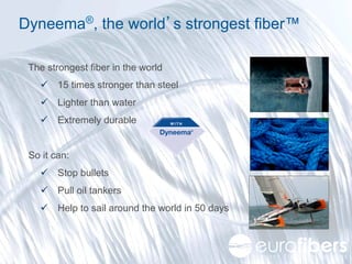 Dyneema, the world's strongest fiber