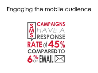 Engaging the mobile audience
 