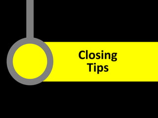 Analytics @ Dyn
@rvysetty @DynInc
Closing
Tips
 