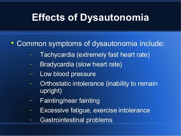 Dysautonomia -Neurobiology of Daily Life