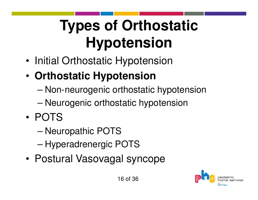 Dysautonomia and pots