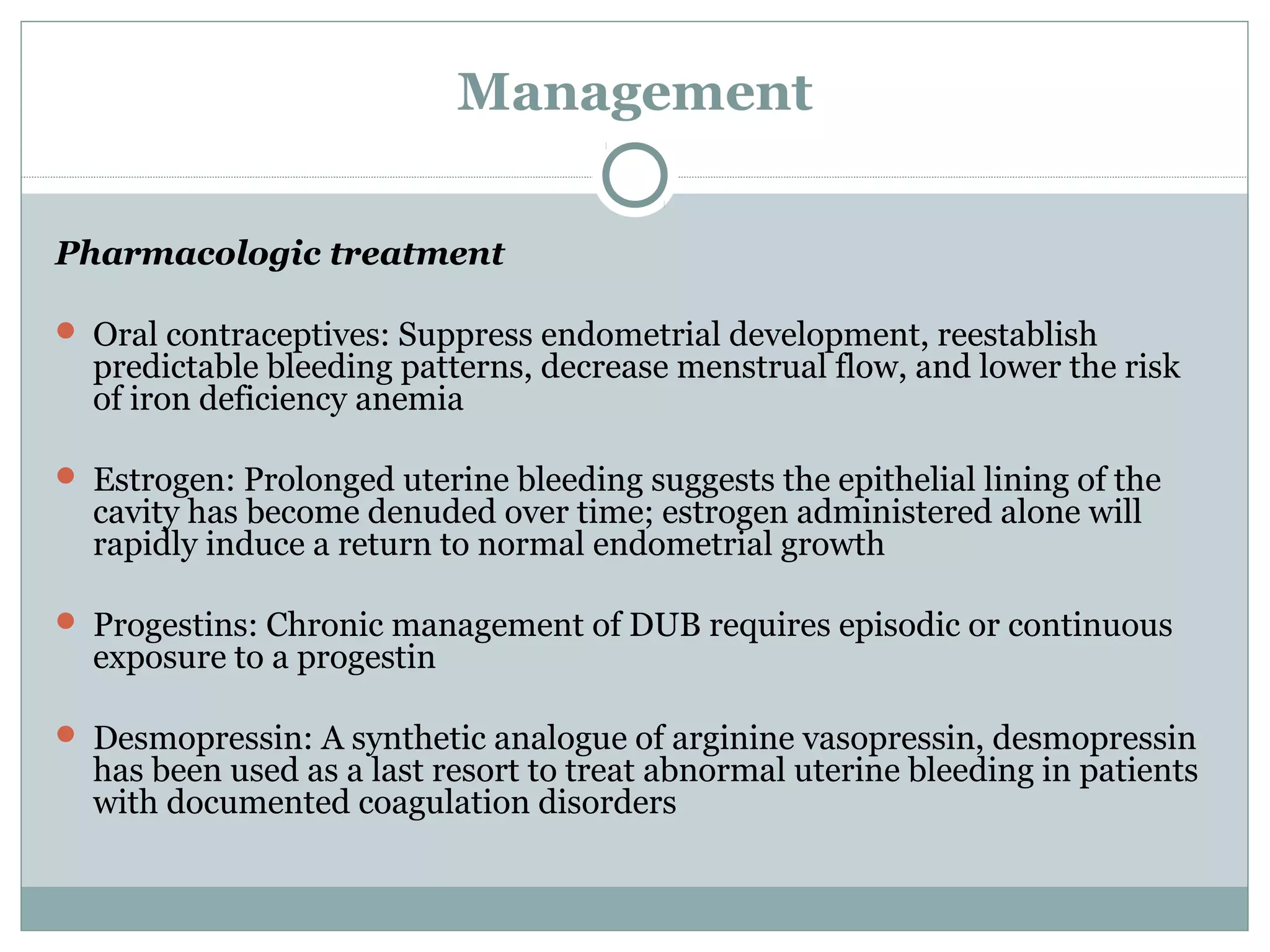 Dysfunctional uterine bleeding | PPT