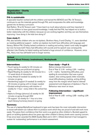 P4l Writing Dyslexia Action Report | PDF